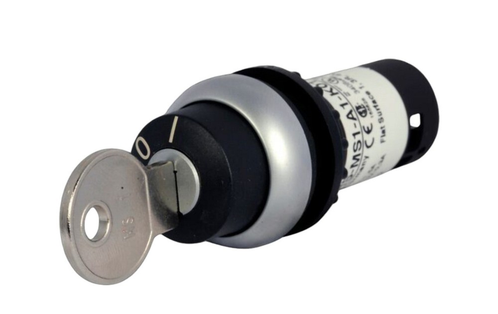 Eaton C22-WS-MS7-K20 Compact Pushbutton Selector Switch 22.5mm 2NO Key Operated