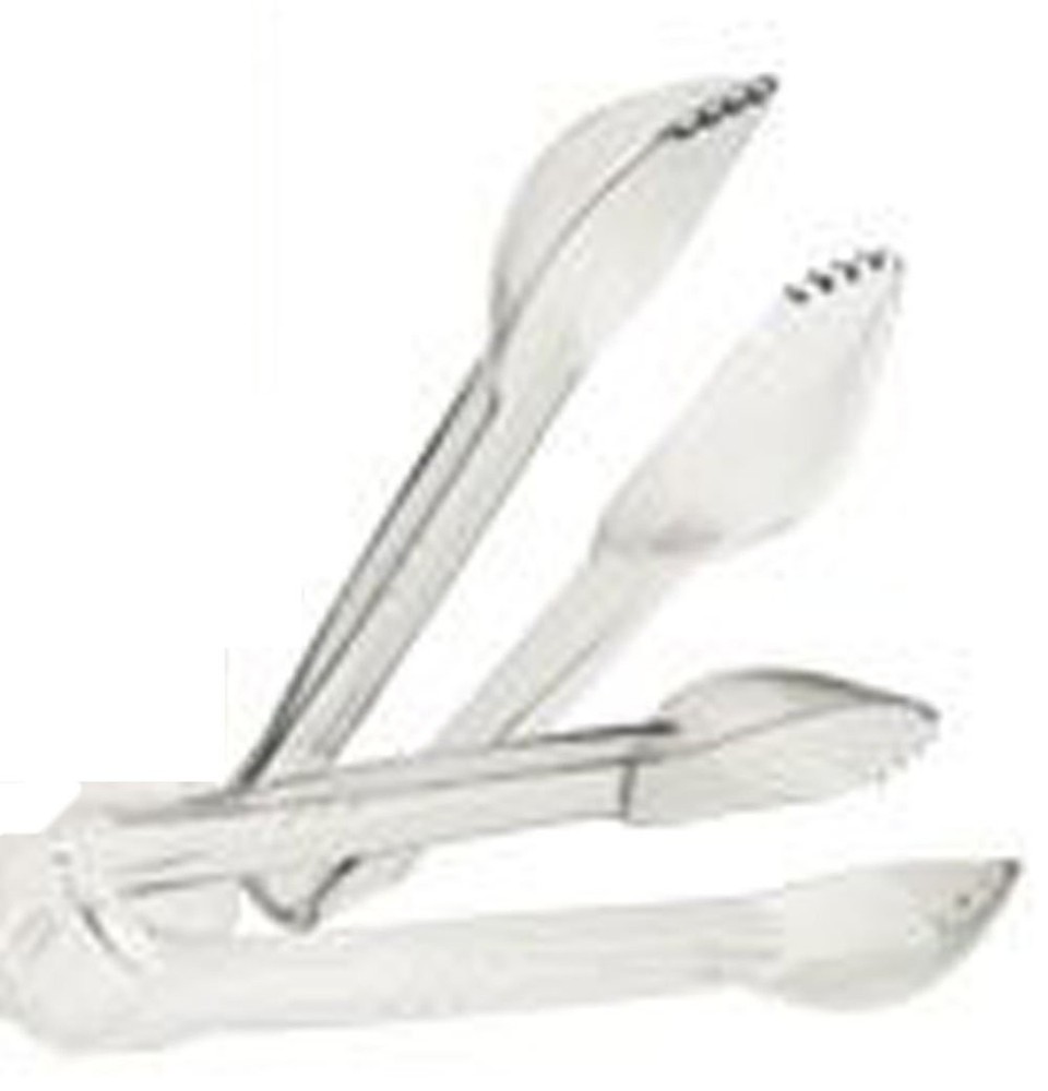 4 Pack Tongs, 6.5, Clear