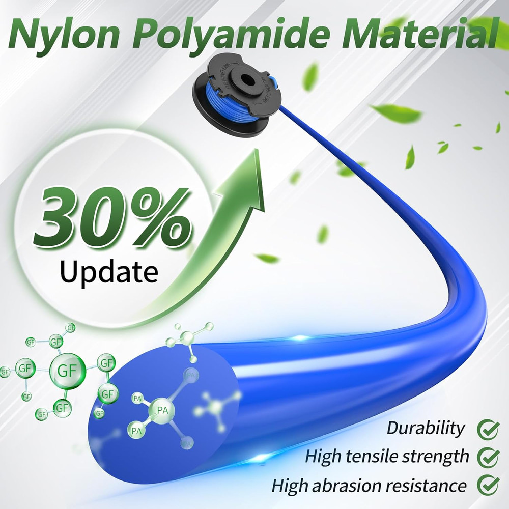 AC14RL3A Weed Wacker String Replacement for Ryobi One+, .065� String Trimmer Lin