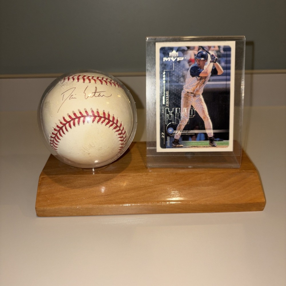 Darin Erstad Signed Autographed Baseball MLB with Upper Deck Card