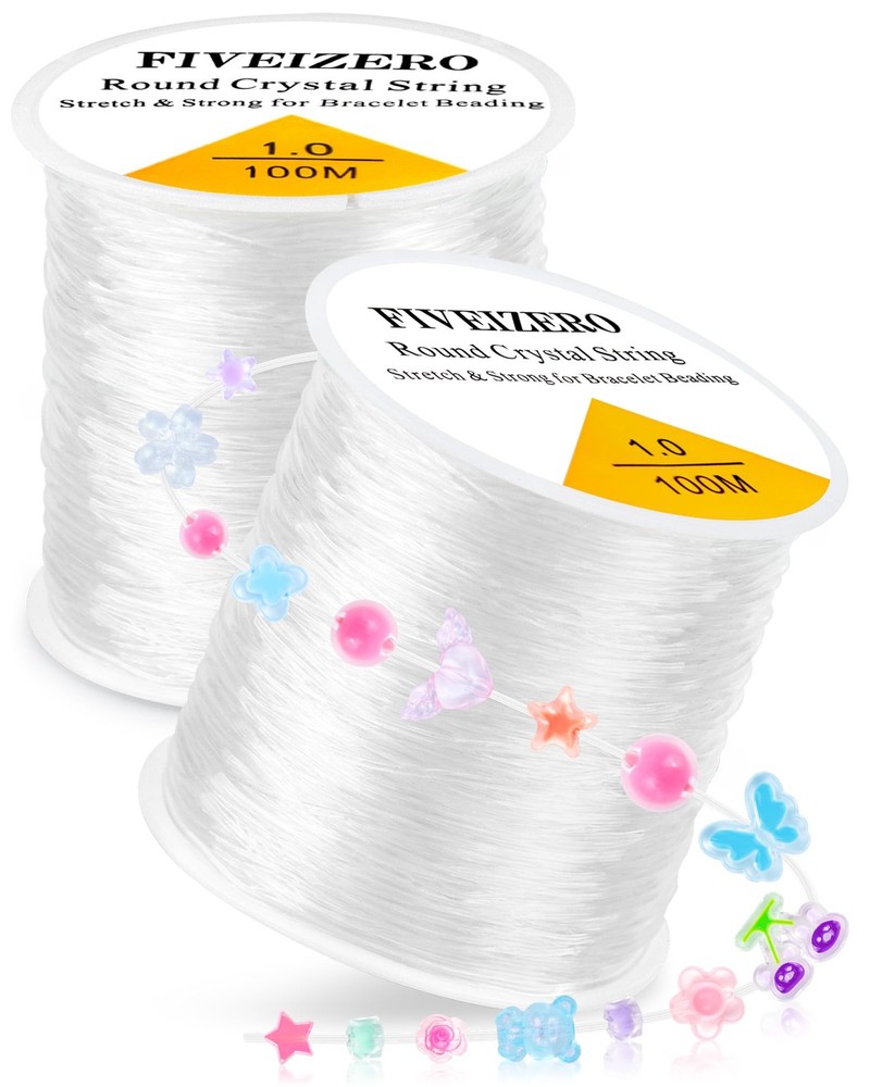 2 Rolls 1mm Round Crystal Clear (2 Pack), Pack)