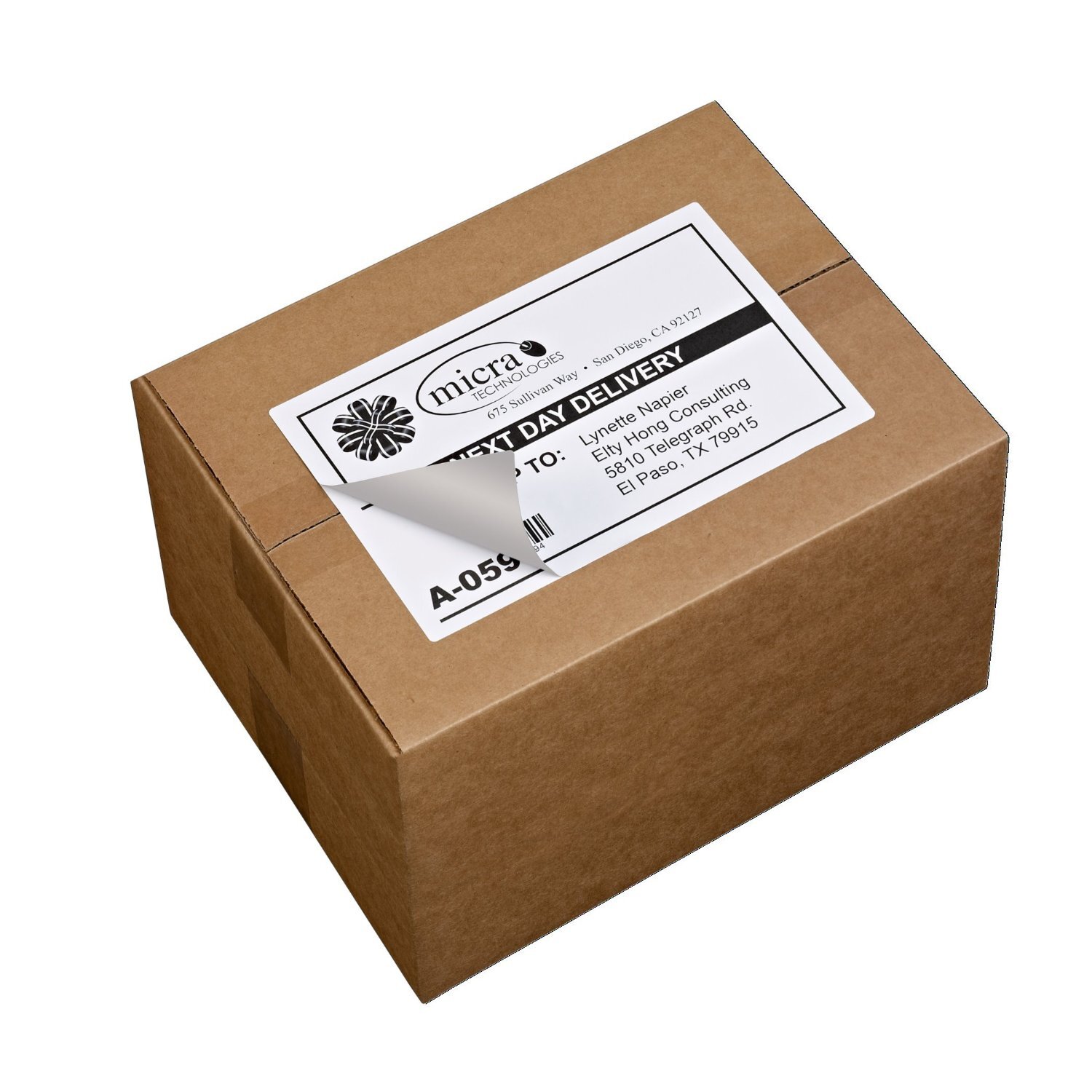 Premium 8.5x5.5 Rounded Corner Shipping Postage Labels Half Sheet Self Adhesive