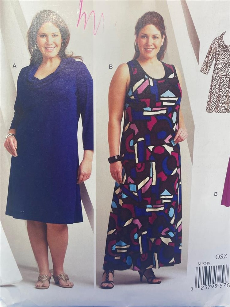 MCCALL'S Sewing Pattern - #M9249 - PULLOVER DRESSES - 1X-4X