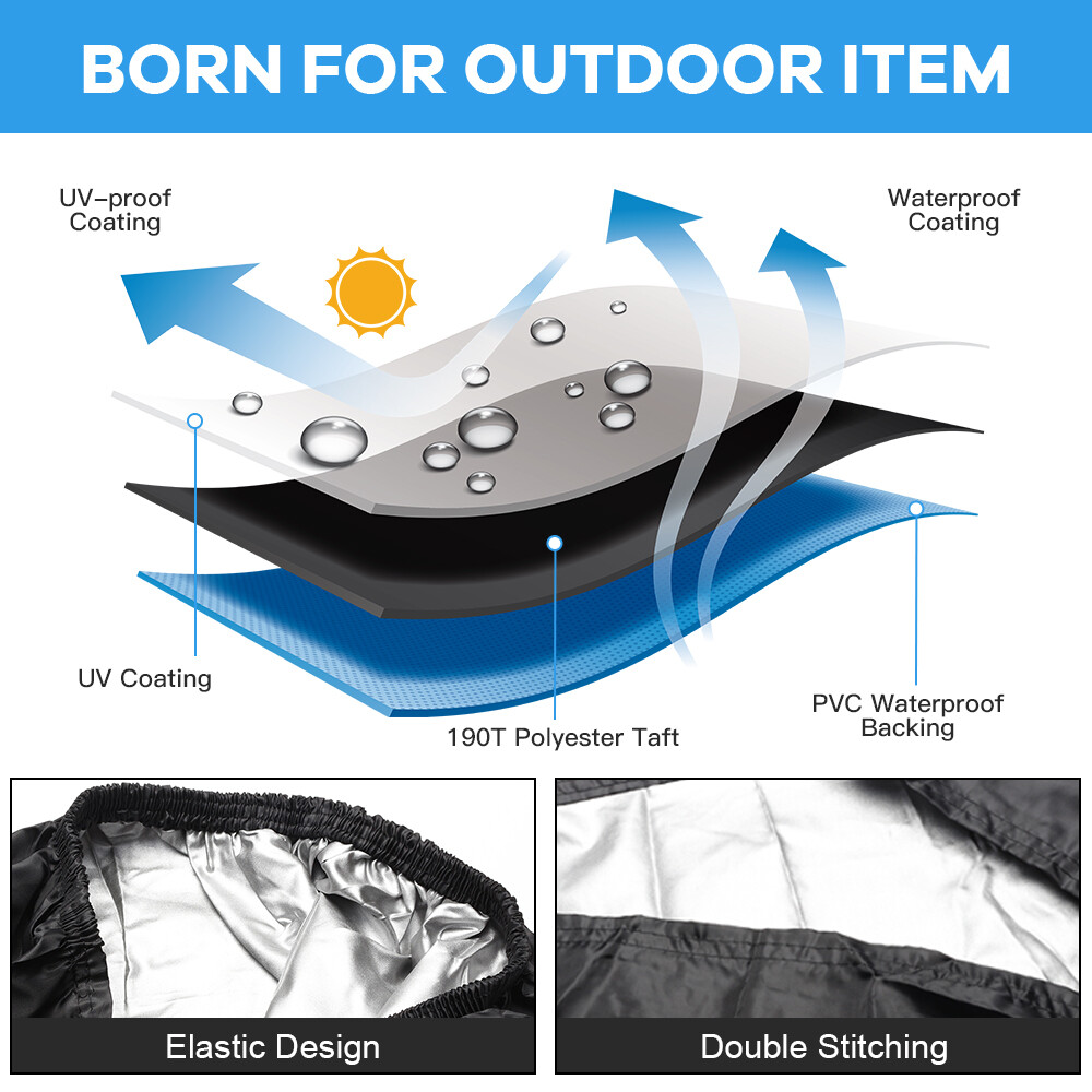 NEVERLAND XL Motorcycle Cover Waterproof Heavy Duty Storage Outdoor Protector