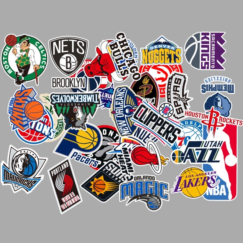 $6.99 for Complete 31 NBA Basketball Team Logo Decal Stickers for Luggage/Laptop