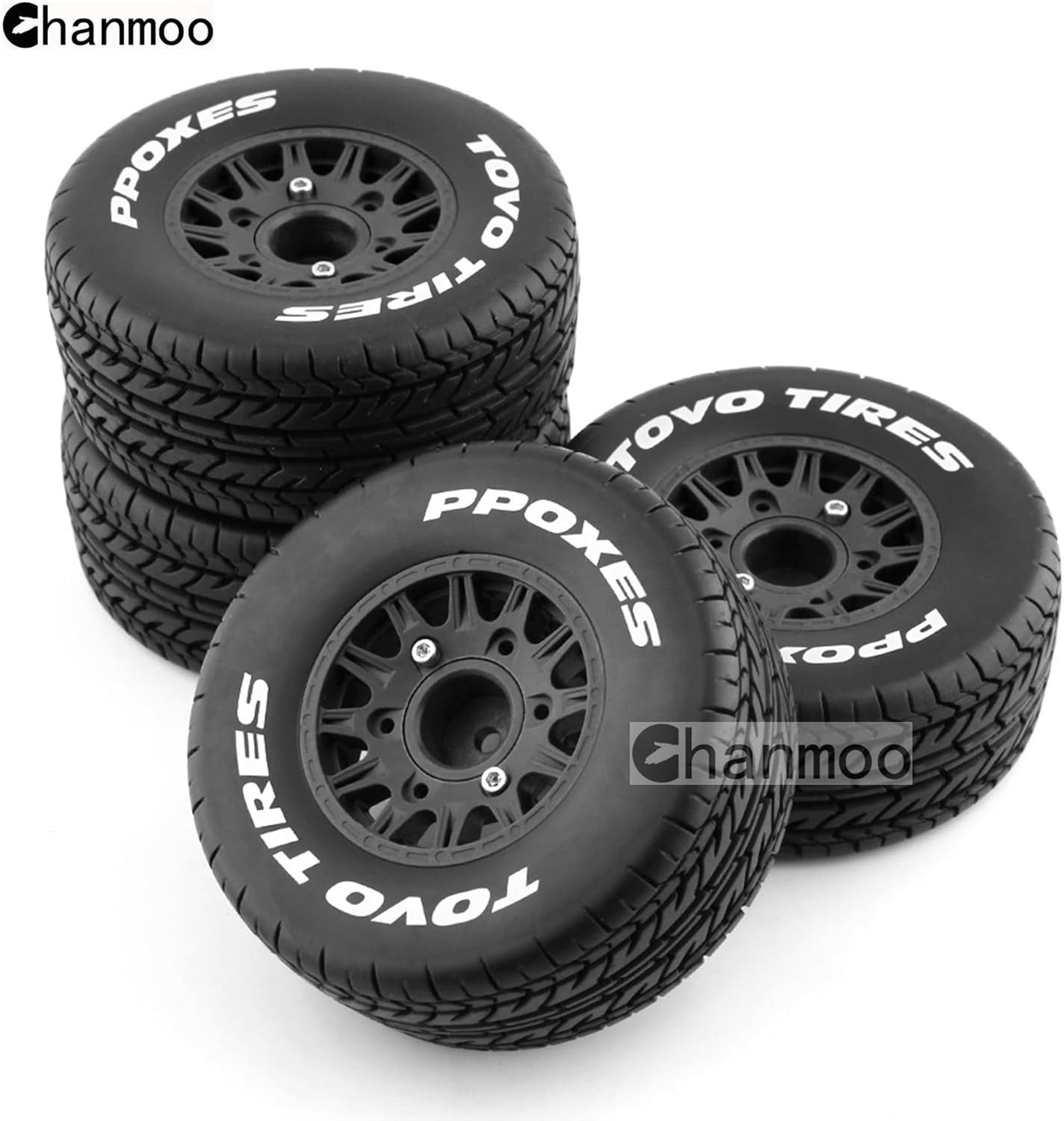 1/10 RC Short Course Truck Tires And Wheels With 12mm 14mm 17mm Hex 113mm 1/8...