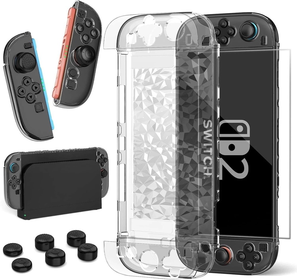Case for Nintendo Switch 2,Protective Case with Screen Protector and Grip Cover