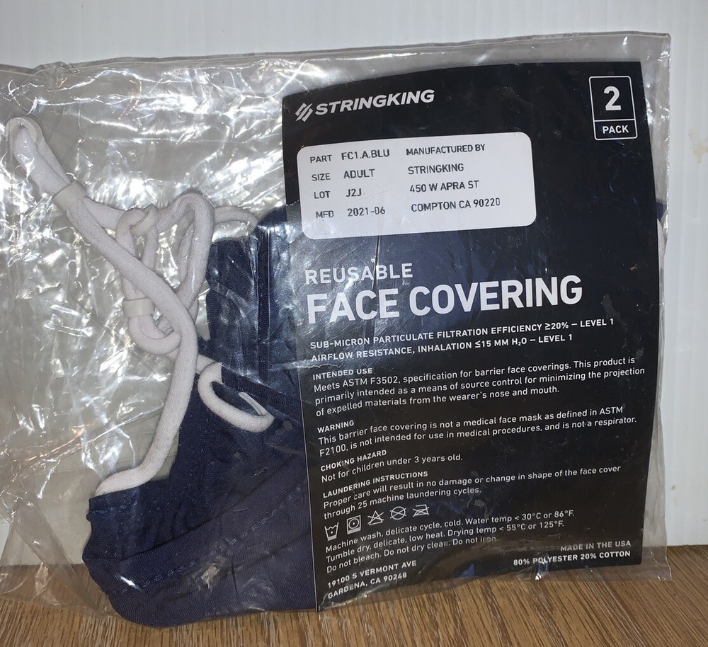 StringKing 2 Pack Reusable Face Mask Forrest Green. Comfortable Face Covering