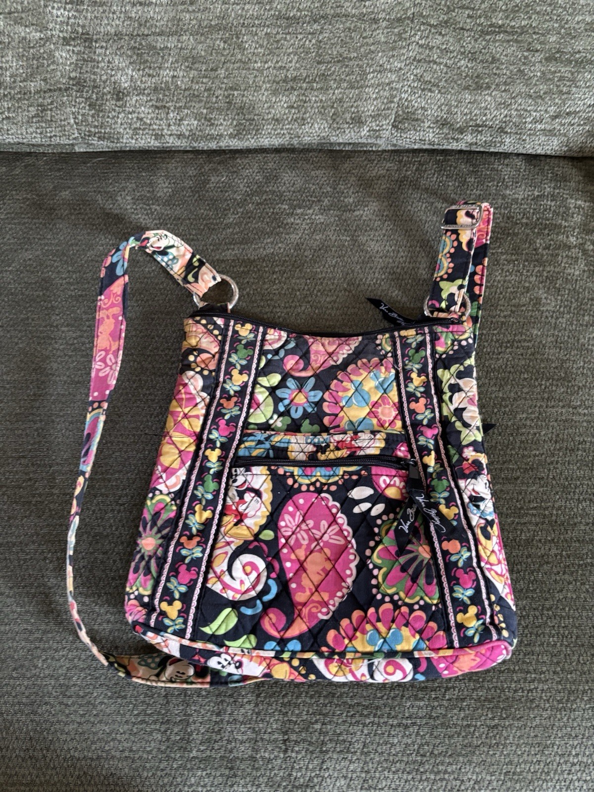 DISNEY Parks Vera Bradley MIDNIGHT with MICKEY Hipster Crossbody Bag Purse