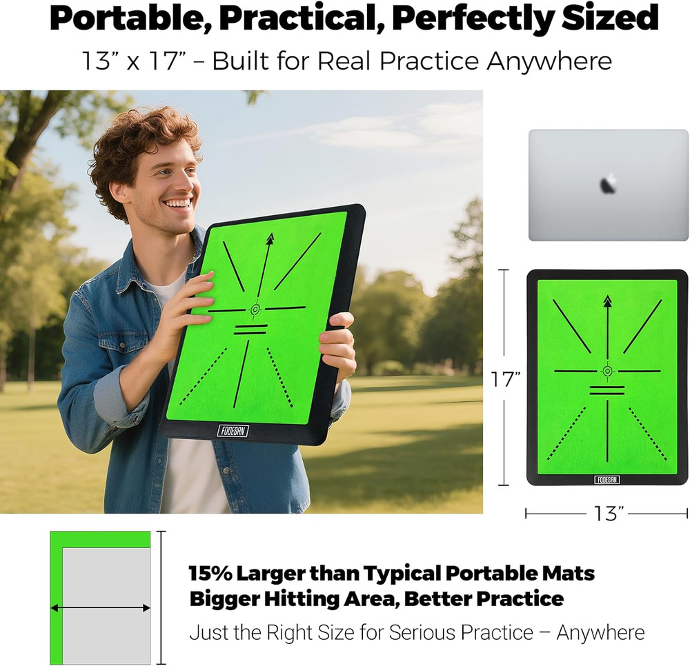 Golf Hitting Mat – Practice Mat with Swing Path Feedback & Impact Detection – In