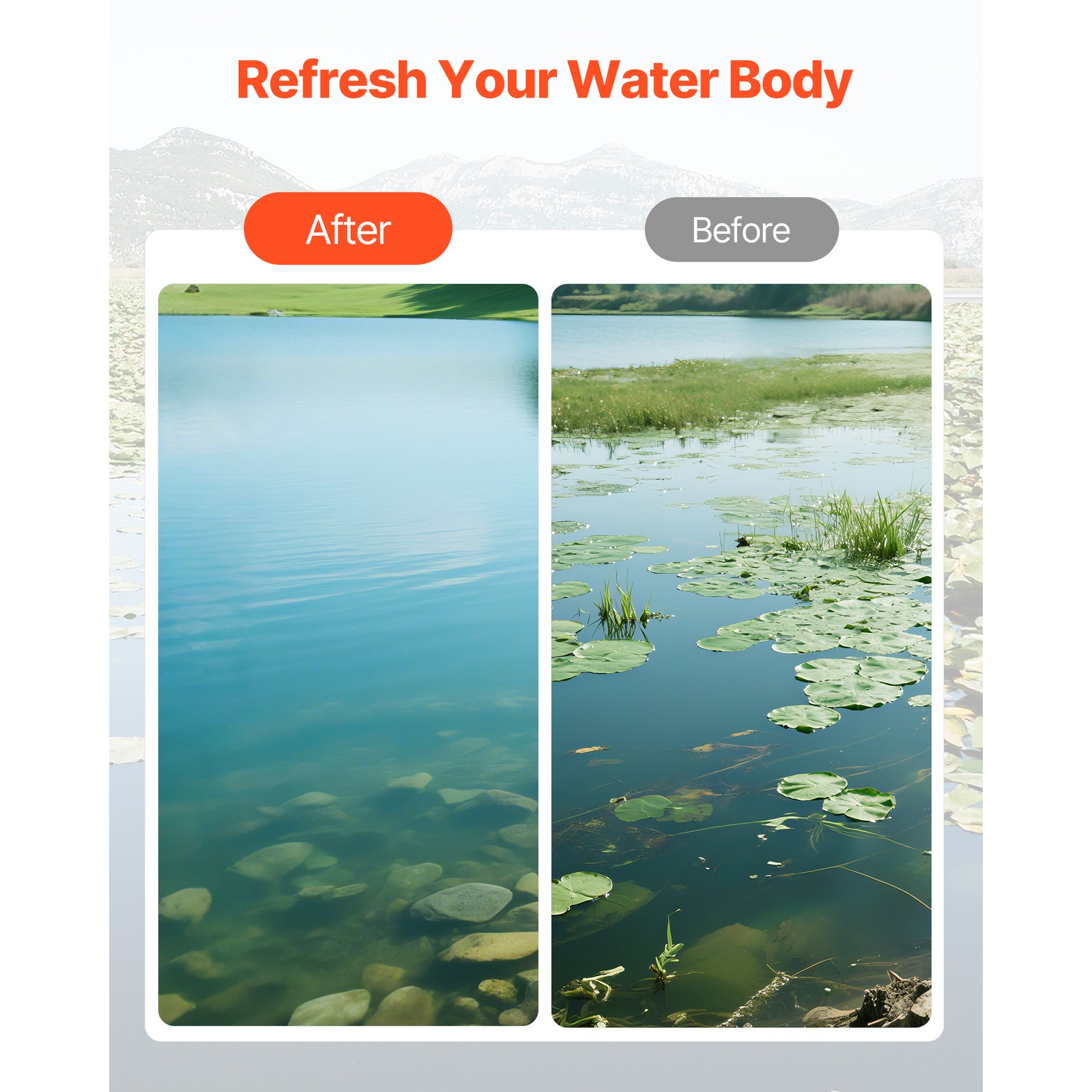 Lake Weed Cutter Pond Aquatic Plant Cutting Tool with 62 in Max Cut Width