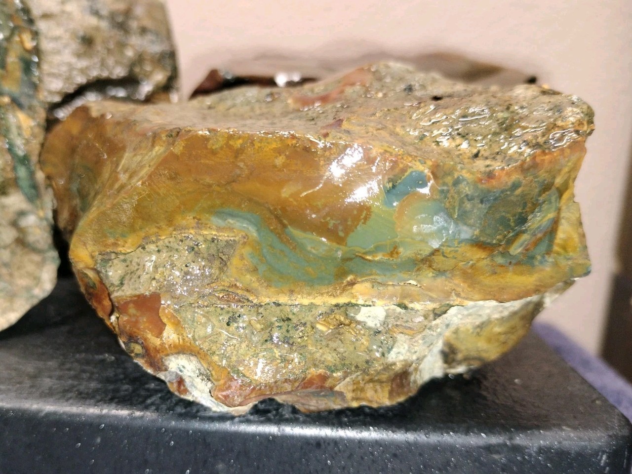 12LB ORBS Blue Mountain Picture of Jasper Rough 4pc Lot #21