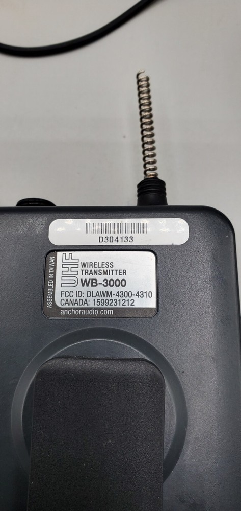 Anchor Audio UHF Wireless Transmitter WB-3000 B16