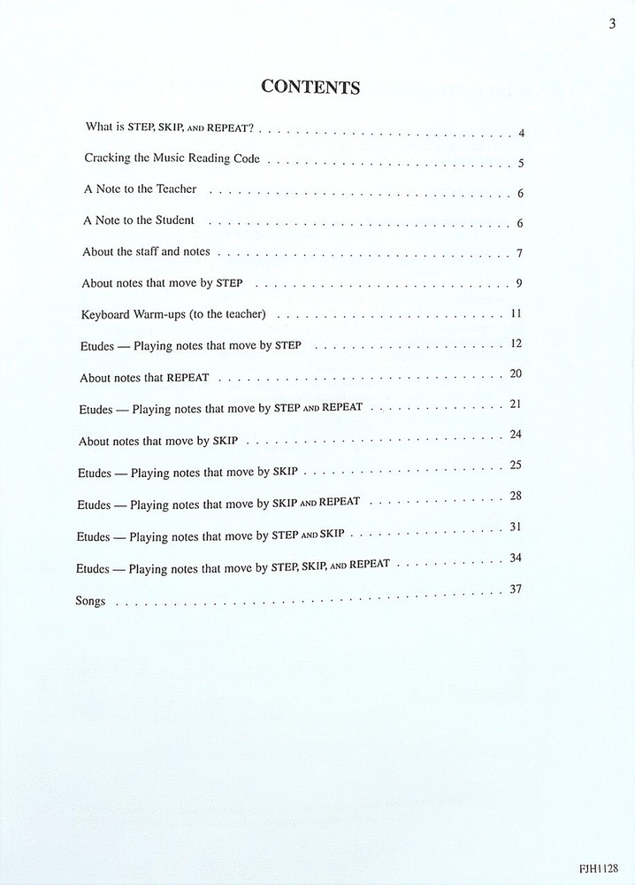 Step Skip & Repeat - Basic Patterns for Note Reading - Book 1 - Early Elementary