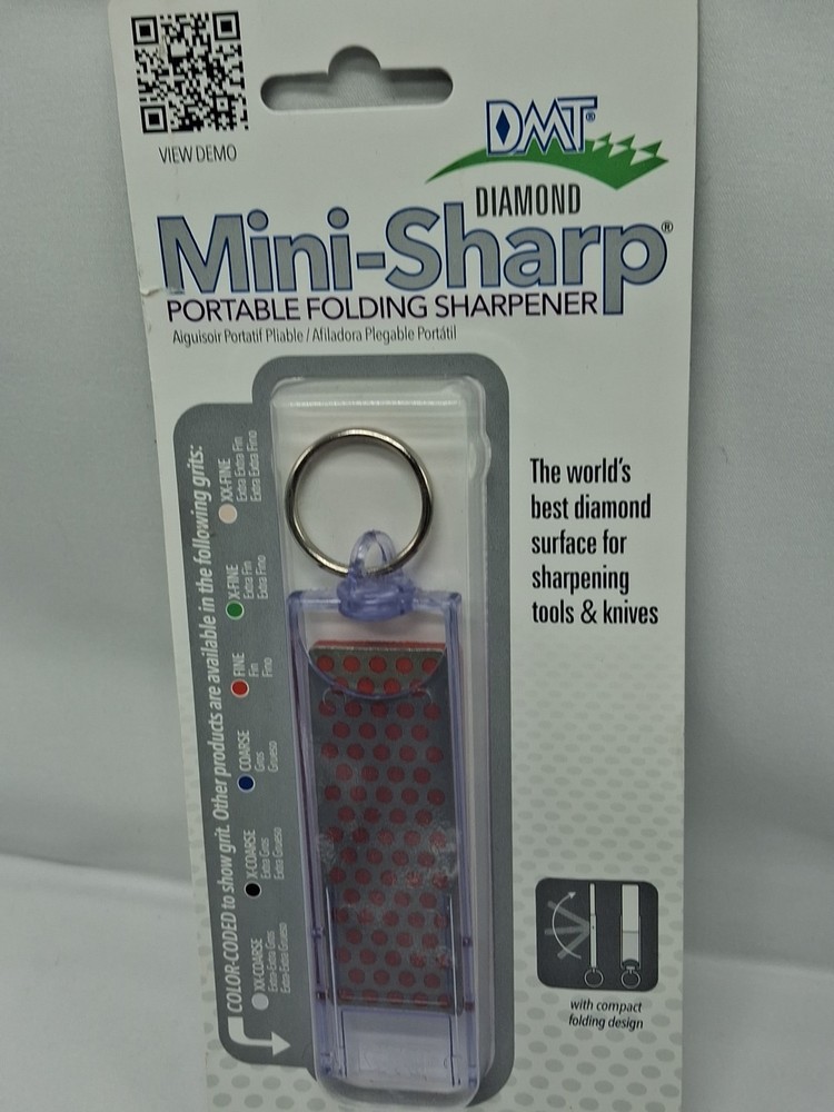 DMT Mini-Sharp Keychain Sized Diamond Knife Sharpener Fine Grit 5 ⅝"