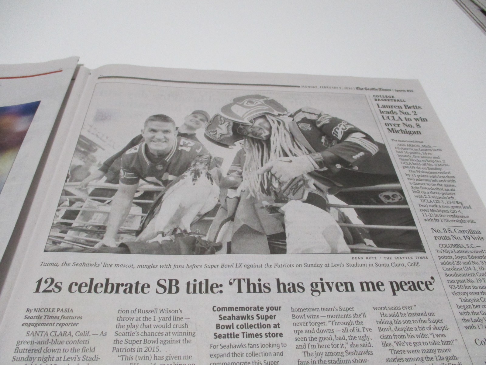 Seattle Seahawks Super Bowl Champs Full Newspaper, New