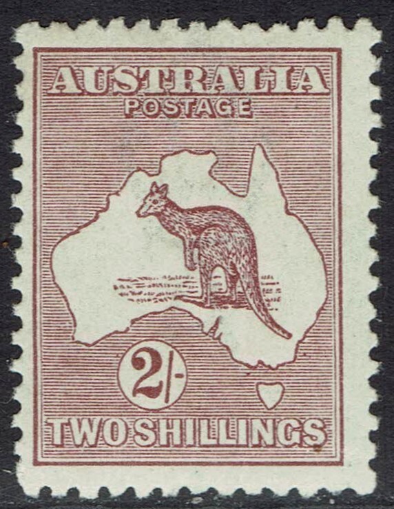AUSTRALIA 1923 KANGAROO 2/- MAROON 3RD WMK
