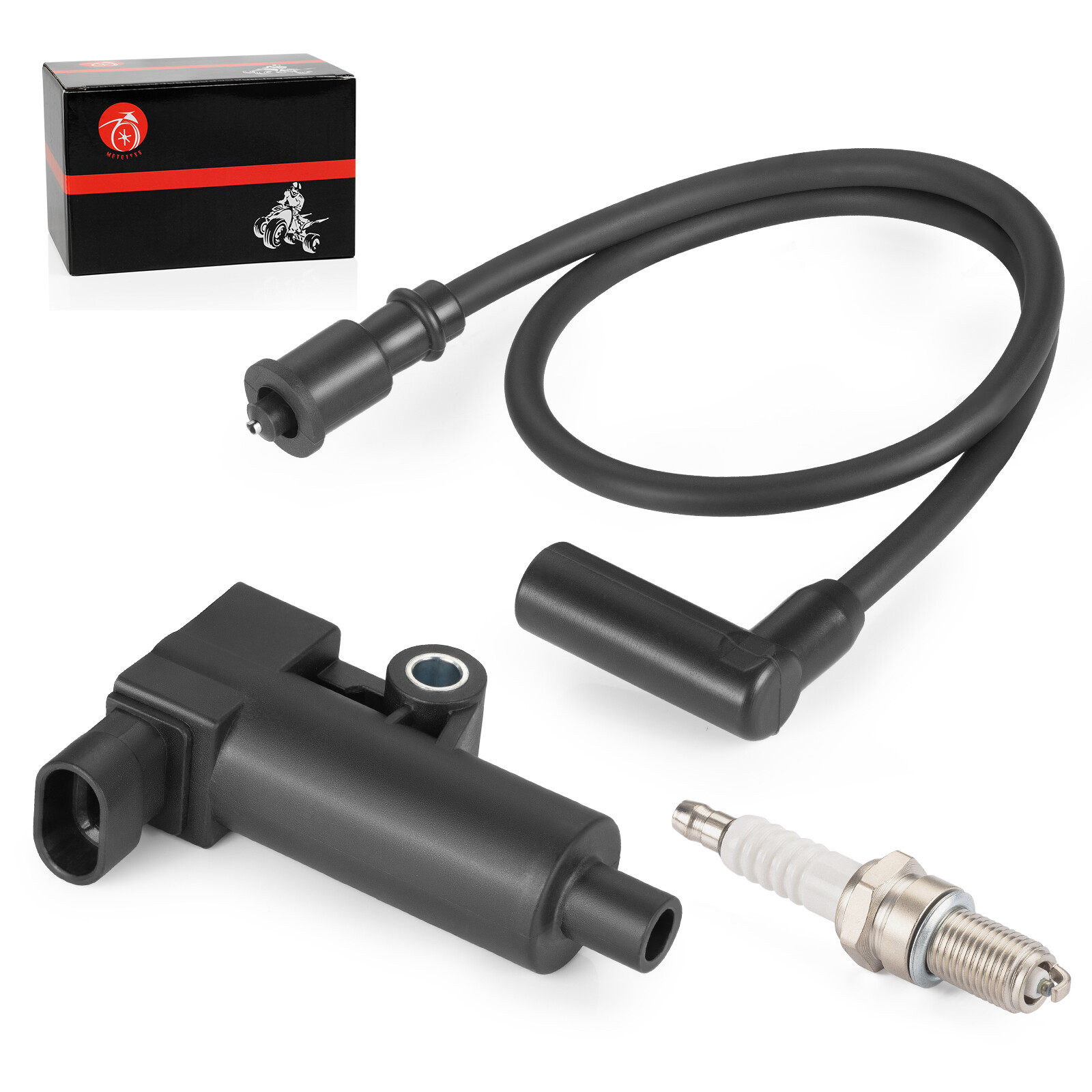 Ignition Coil & Spark Plug w/ Wire Cap for Hisun UTV 250 400 450 500 MSU 400 500