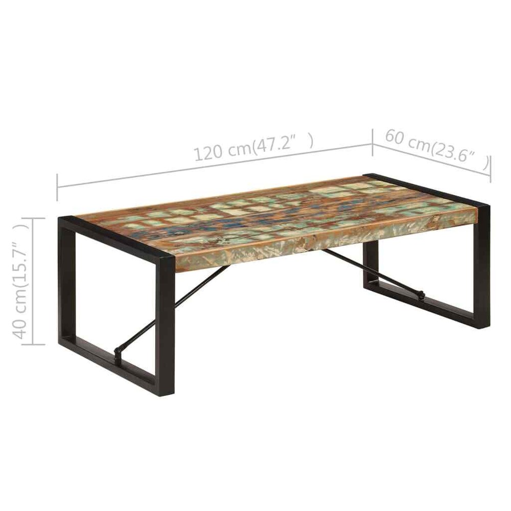 Coffee Table Sofa End Table Side Table Solid Wood Reclaimed 47.2 Inch vidaXL