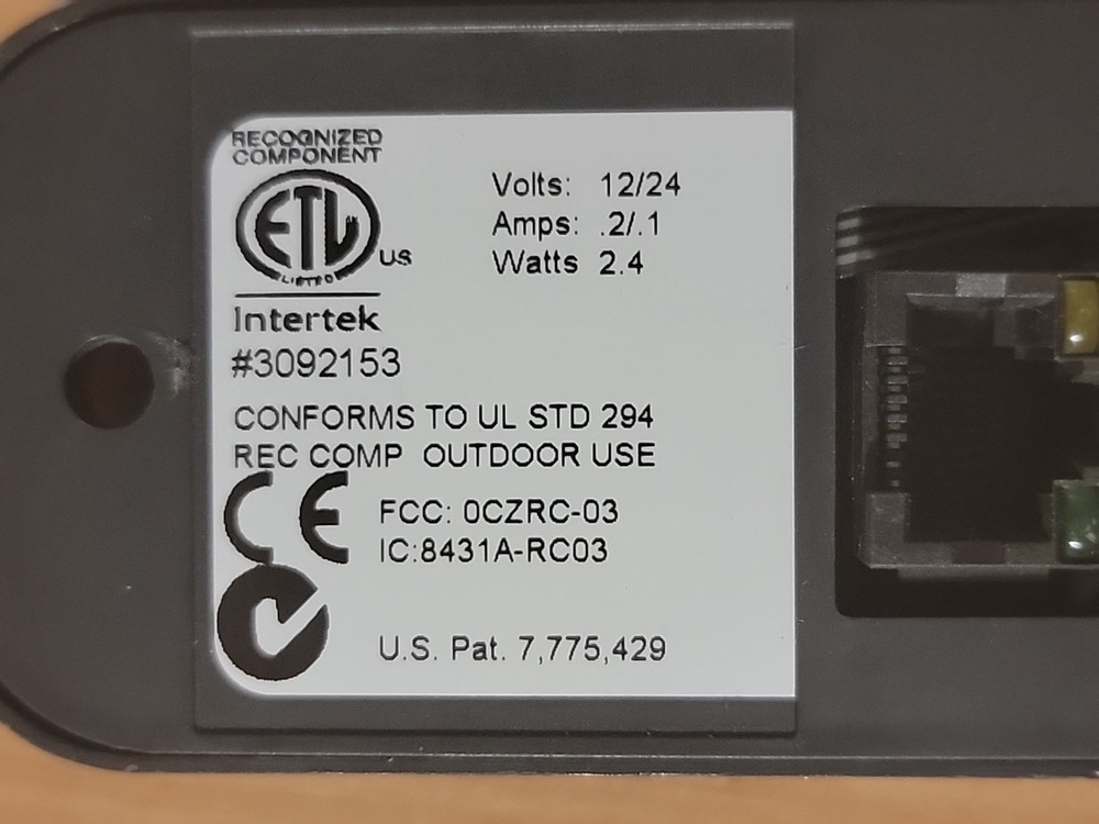 ISONAS Keypad Access Control RC-03-PRX-K Proximity Intertek - TESTED READ