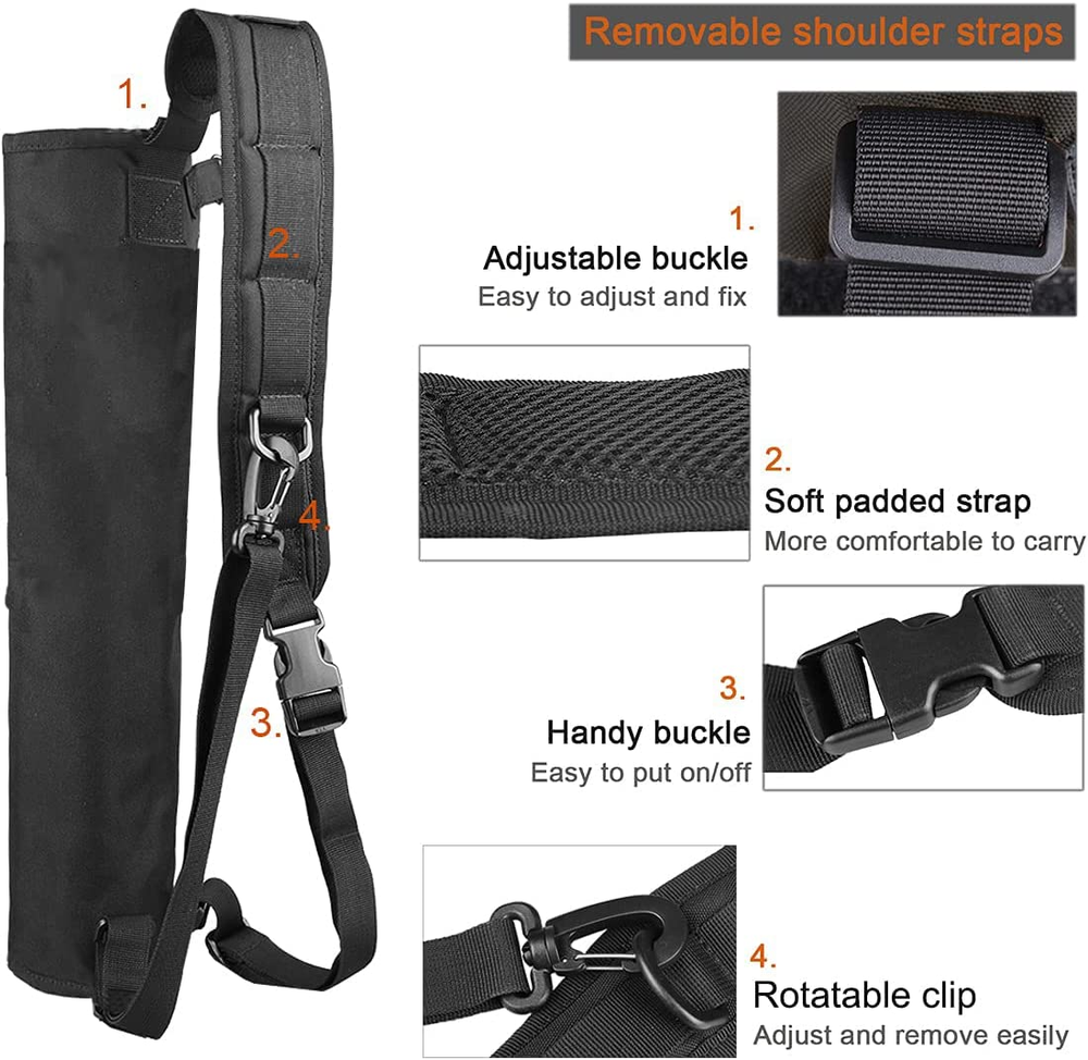 Archery Lightweight Back Arrow Quiver Dual Use Foldable Compact Hip A...