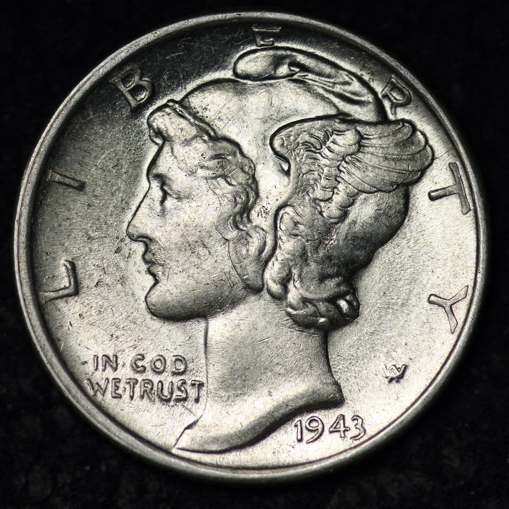 1943-D Mercury Silver Dime GEM BU *UNCIRCULATED* MS E135 JSP