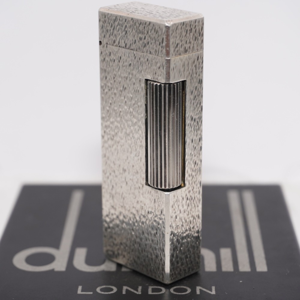 Dunhill Lighter Silver Sand Pattern-Ultrasonically Cleaned_Working