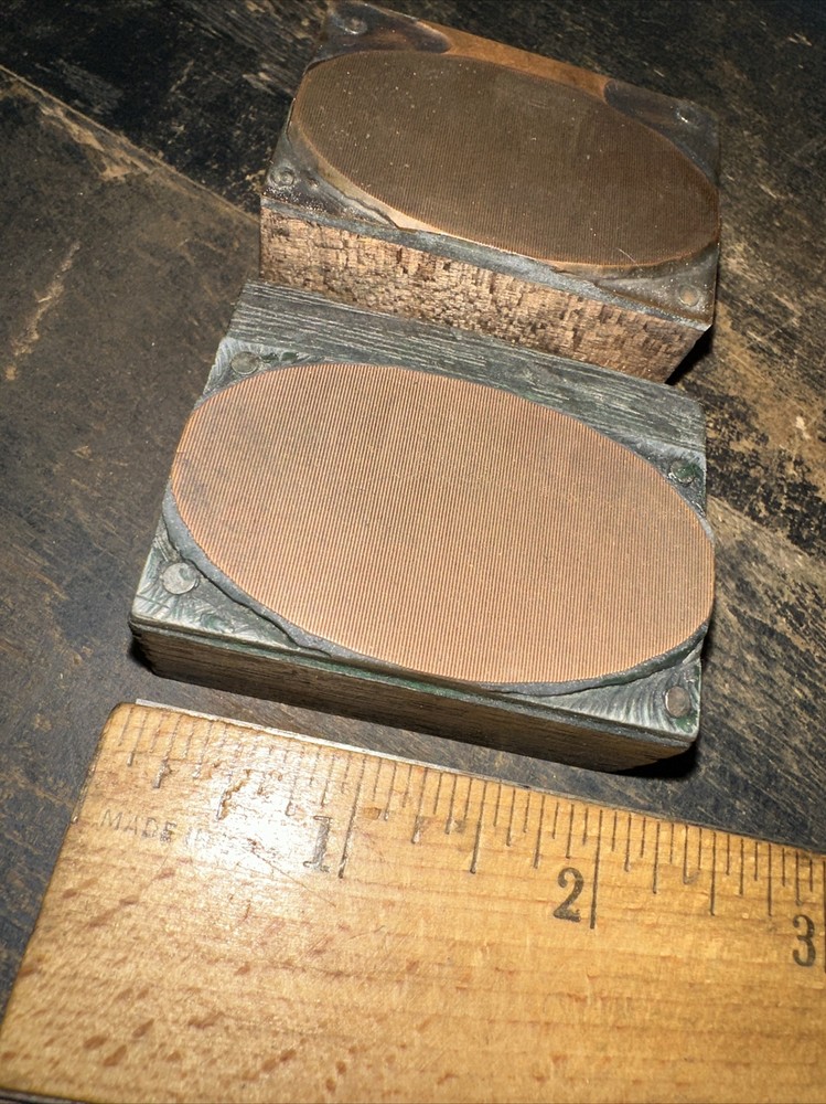 Print Blocks “ 2 Oval Copper Backgrounds “