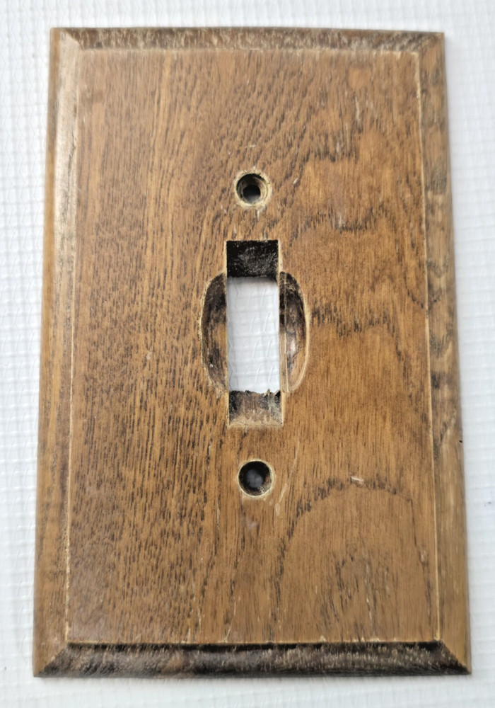 Antique Wooden Plates - Outlet Covers Rectangular Rustic Cabin 1 Switch 3 Outlet