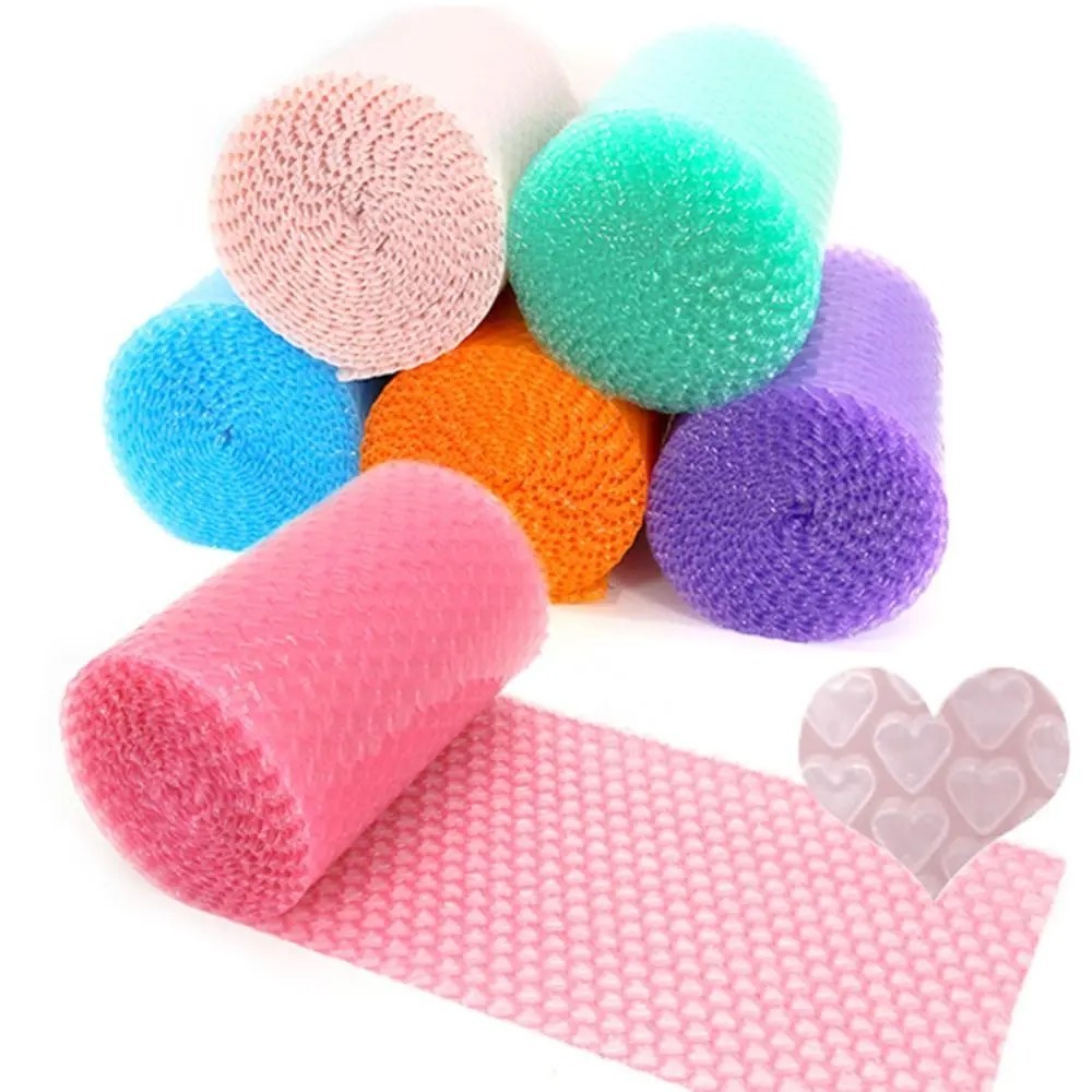 Heart Shape Bubble Wrap Roll 0.2×6M Shockproof Packaging Cushion Wrap Protective
