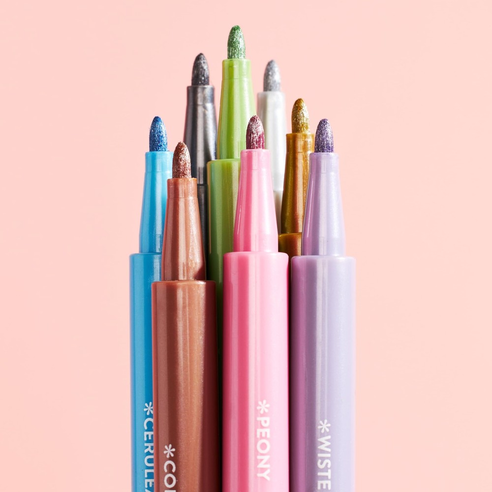 8 PCS Metallic Markers Ink Perfect Decorating ColorCoding Writing