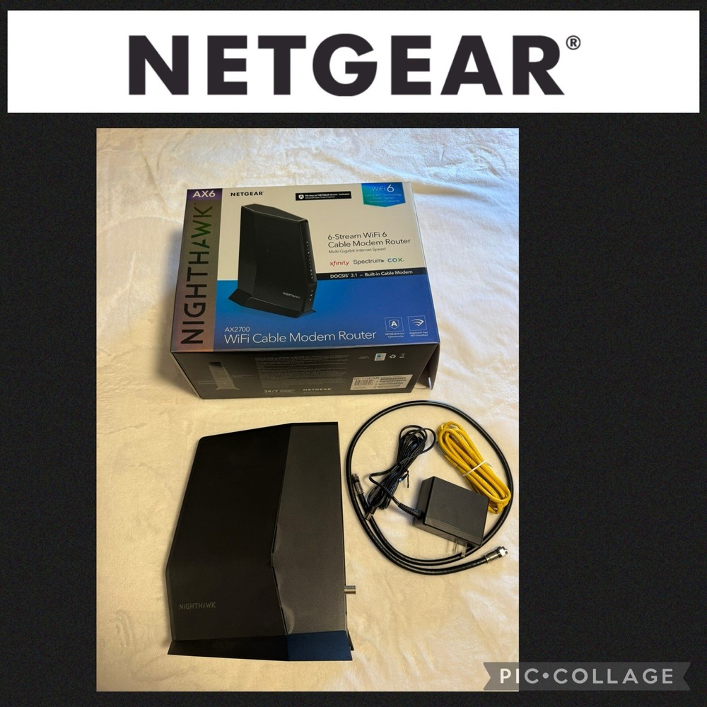 Nighthawk AX2700 6 Stream  WiFi 6 Cable Modem Router