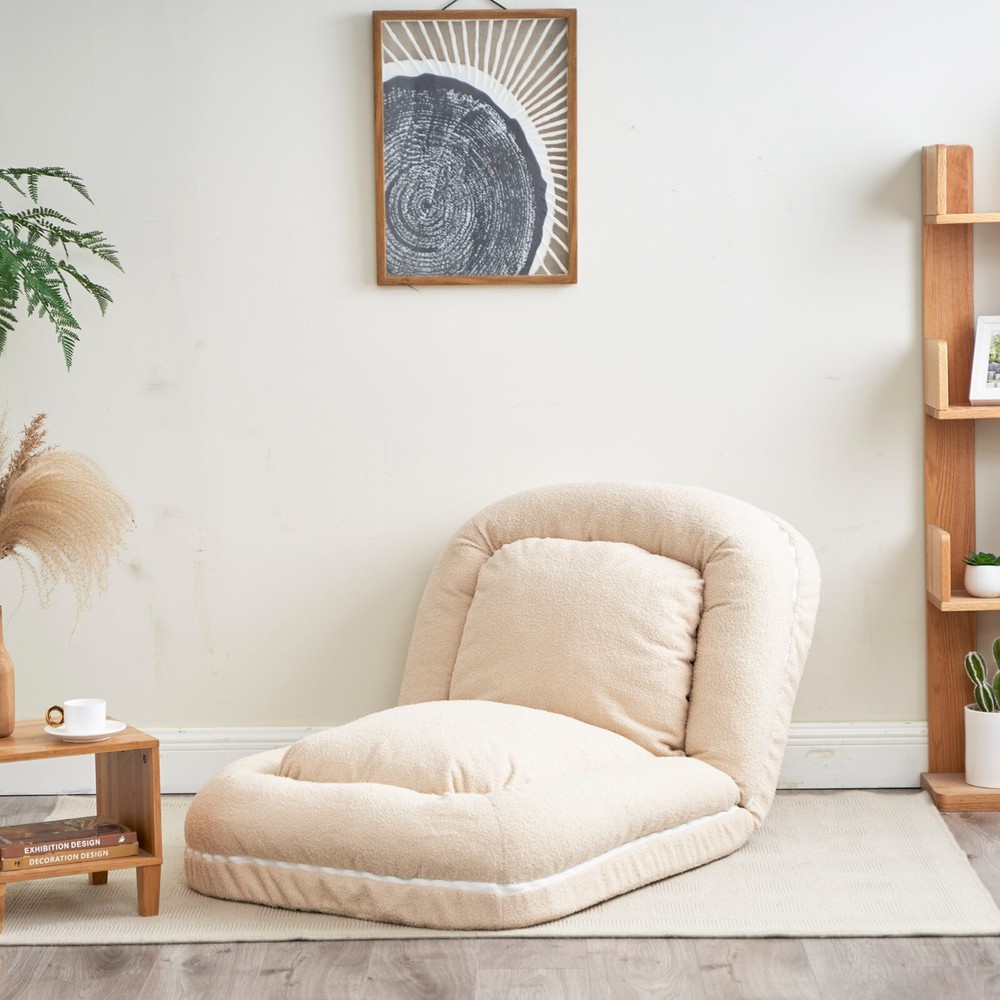 Triple Fold Down Sofa Bed Beige