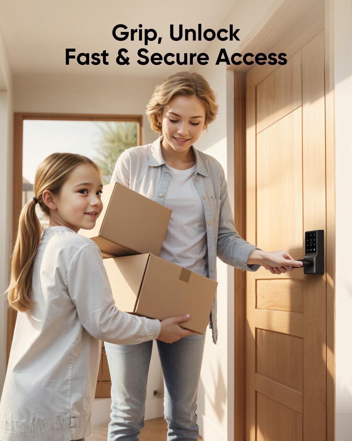 eufy Smart Lock C33 Wi-Fi Fingerprint Keyless Door Lock with Handle, APP Control