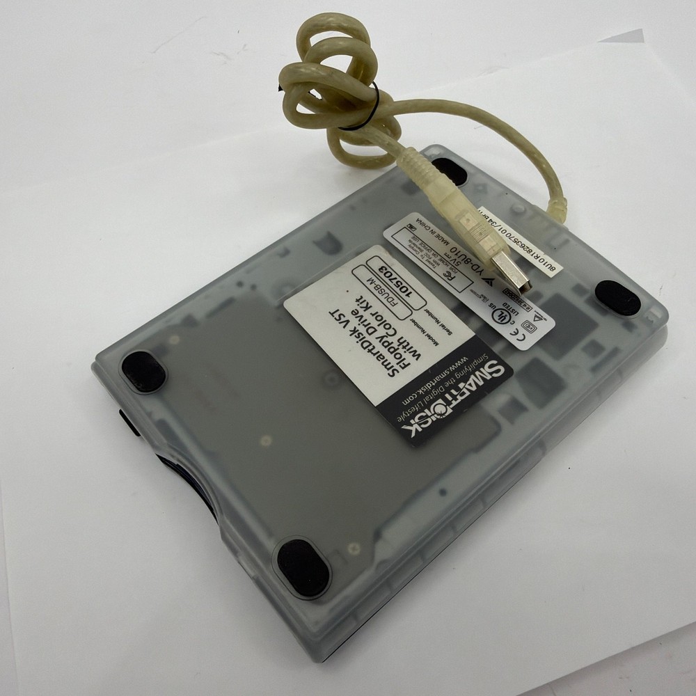 SmartDisk VST USB External 3.5in Floppy Disk Drive FDUSB-M Blue/Gray