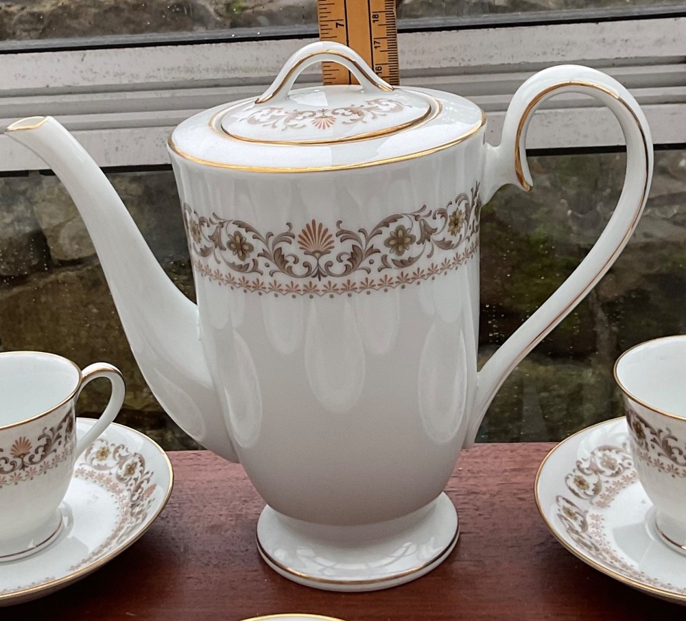 Noritake Westbury 6952 Complete Coffee set. 27Pc Tea set. Demitasse cups