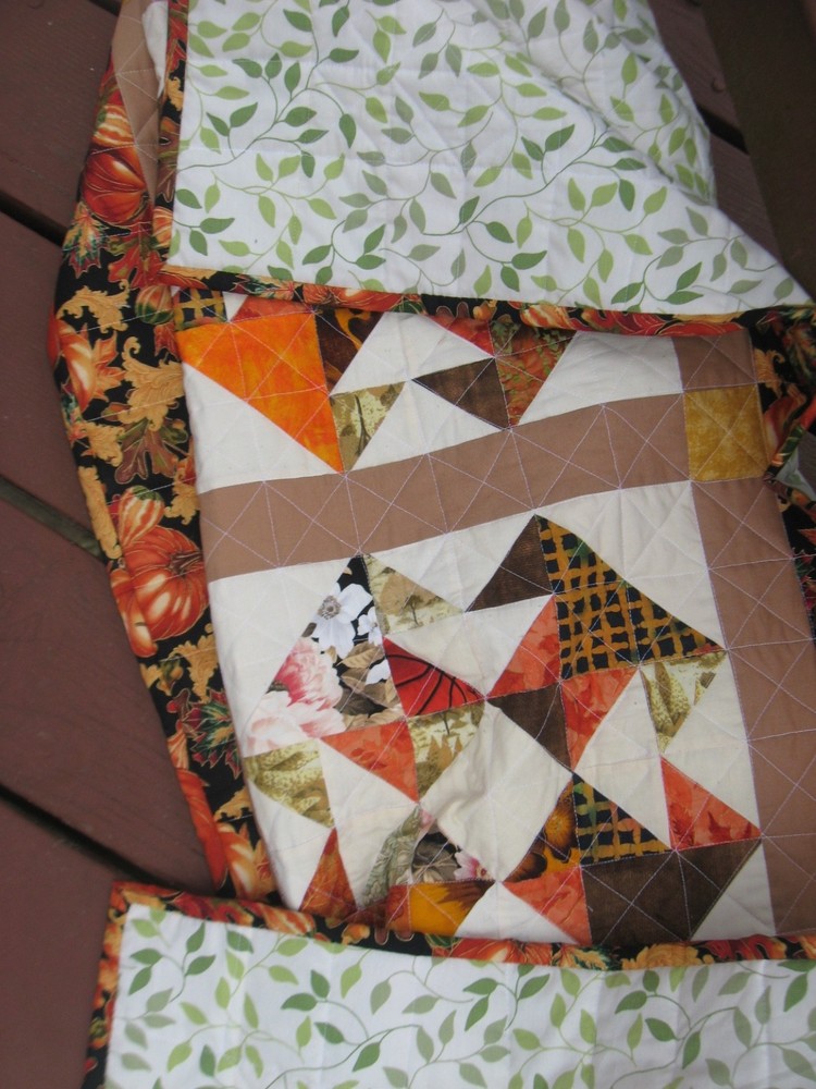 Handcrafted Abundance Quilt, 52" Square