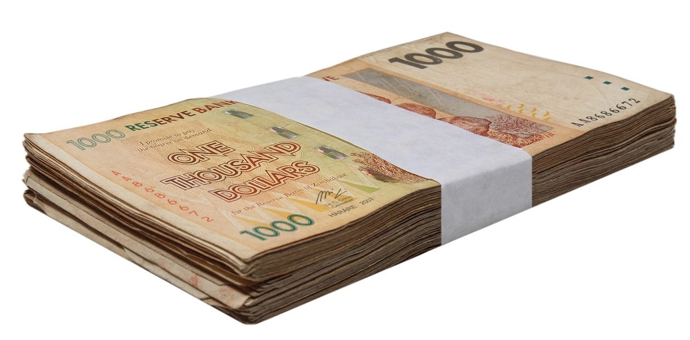 Zimbabwe 1000 Dollars, 2007, P-71, Damaged X 100 PCS Bundle Pack