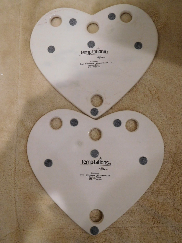 Temp-tations TEMPTATIONS Heart Shaped Trivets 7"
