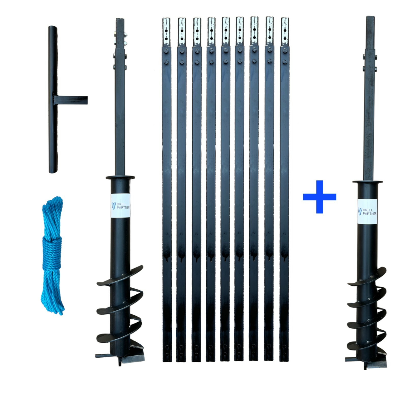 Hand Auger 4-inch & 5-3/4-inch 40ft Water Well Digger Kit