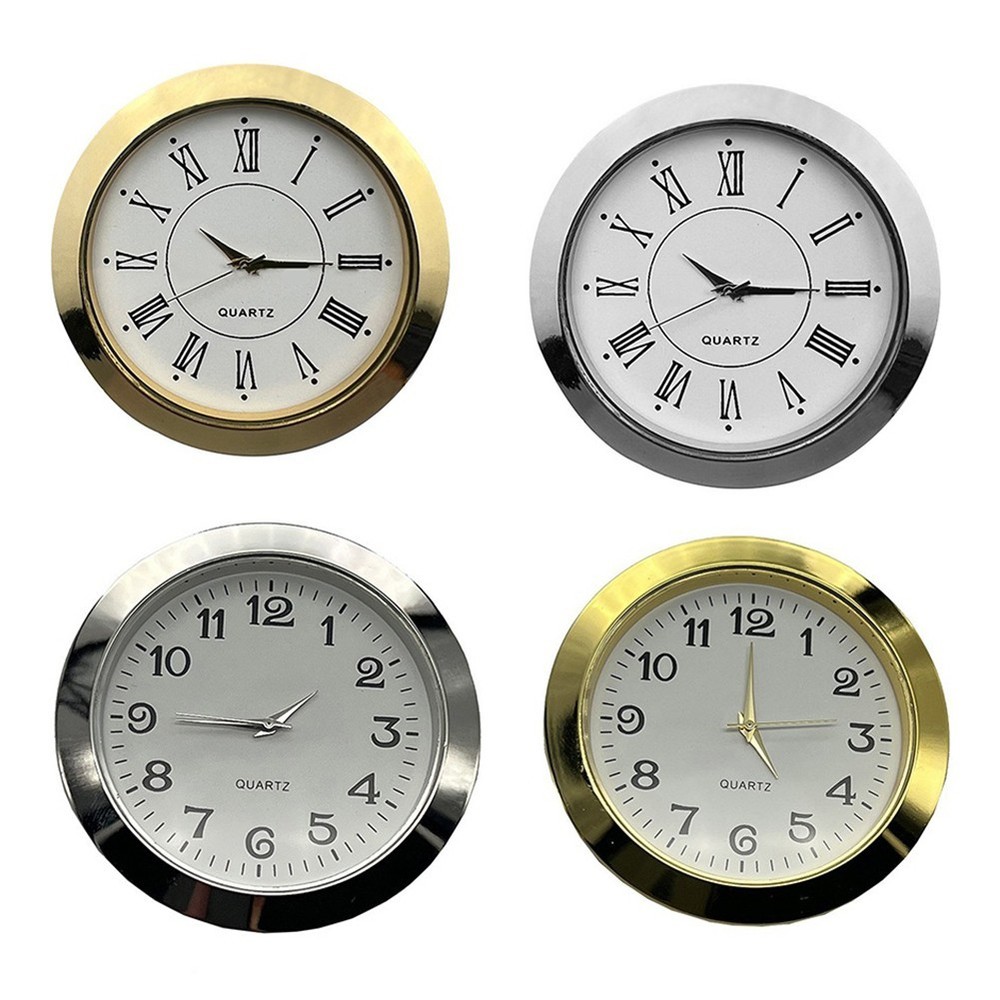 Craft Clock Insert  for MINI Clock Insert Silver Tone  for BEZEL Arabic Numerals