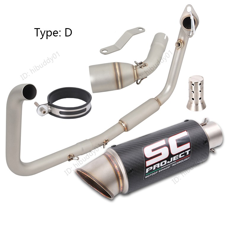 For Benelli TNT 135 125 2017-2025 Full Exhaust System Header Pipe 51mm Mufflers