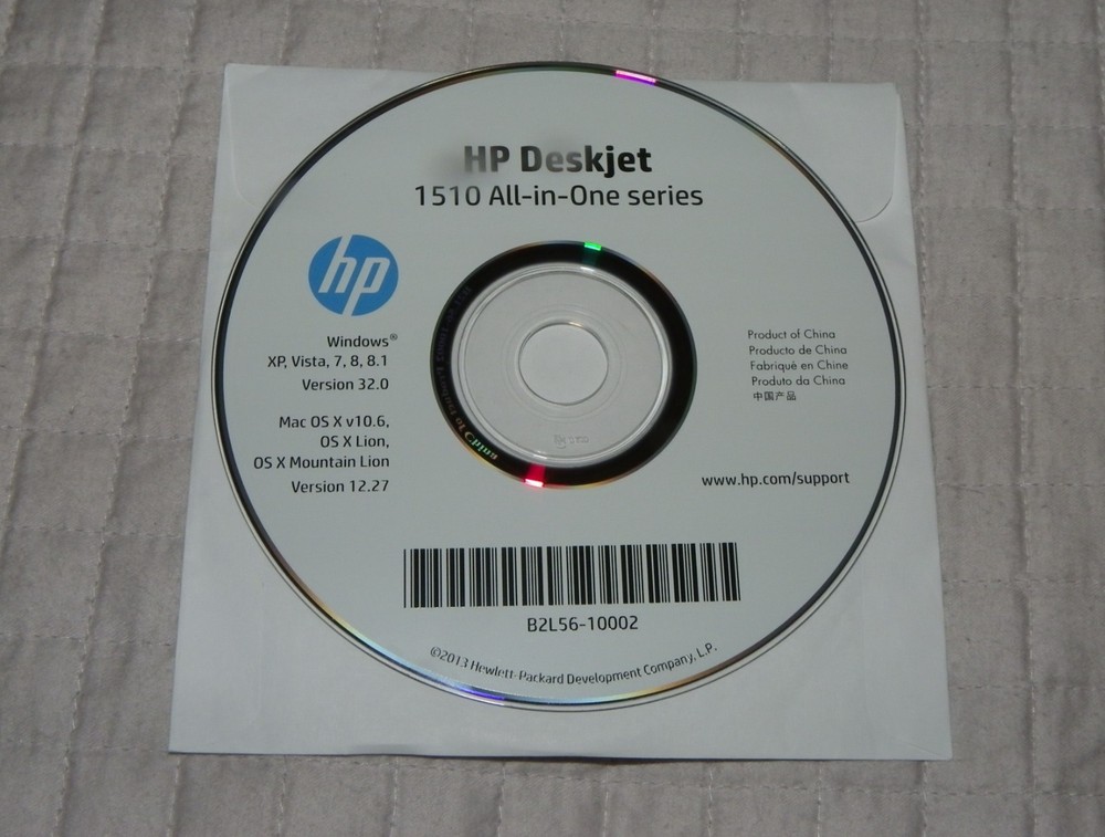 HP Deskjet 1510 All in ONE series printer driver software CD-ROM Windows & Mac