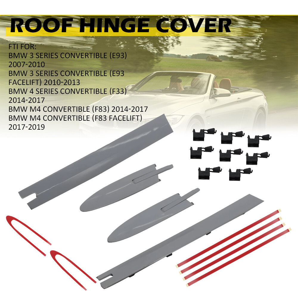 4Pcs Left+Right Convertible Roof Top Hinge Cover Fits BMW E93 335i M3 M4 F83 EOA