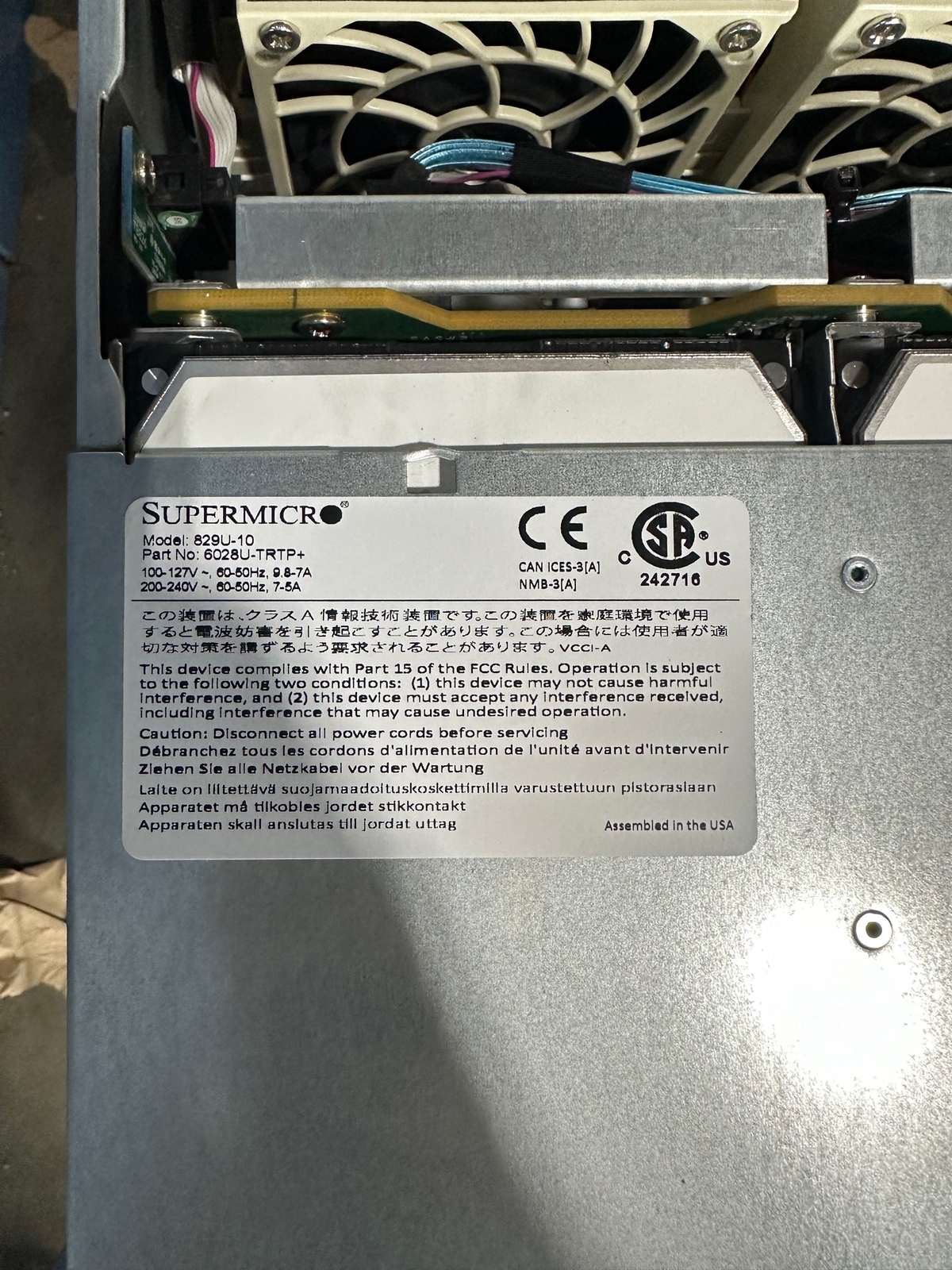 SUPERMICRO 829U-10 Server w/ 12x 6TB HDD HGST 0F18335 6028U-TRTP+ 128GB RAM #2