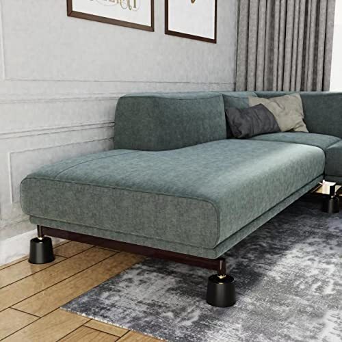 4 Inch Heavy Duty Bed Risers Stackable Blocks for Couch Chair Bedpost, 4 Pack