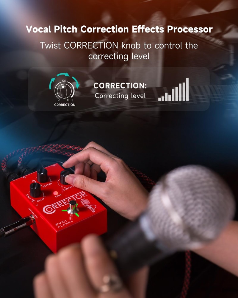 FLAMMA FV01 Vocal Effects Processor Pitch Correction