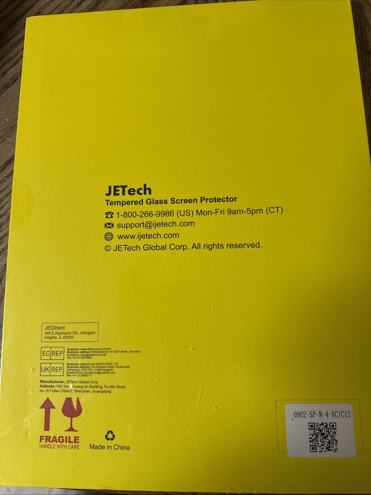 JETech Screen Protector for iPad Pro 12.9-0902-SP-N-4-VC/C12