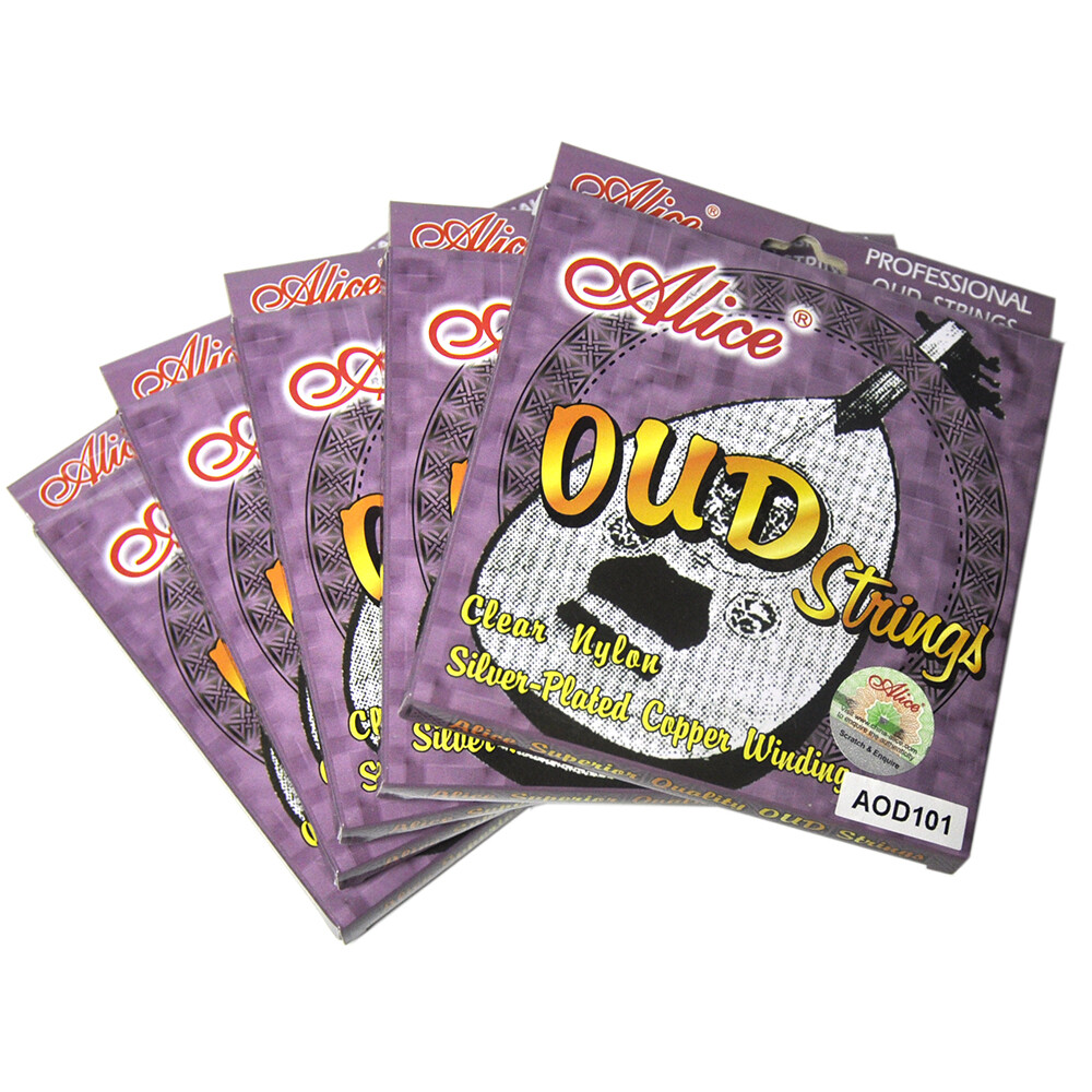 5 Sets Alice AOD101 OUD Strings Nylon Silver-plated Copper for 10-string Oud