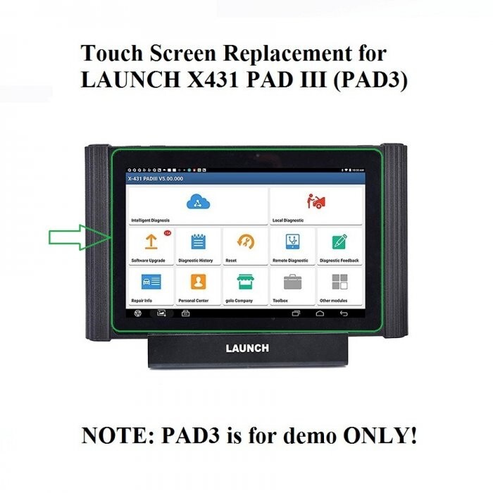 Touch Screen Panel Digitizer Replacement for LAUNCH X431 PAD III PAD3 Scan Tool